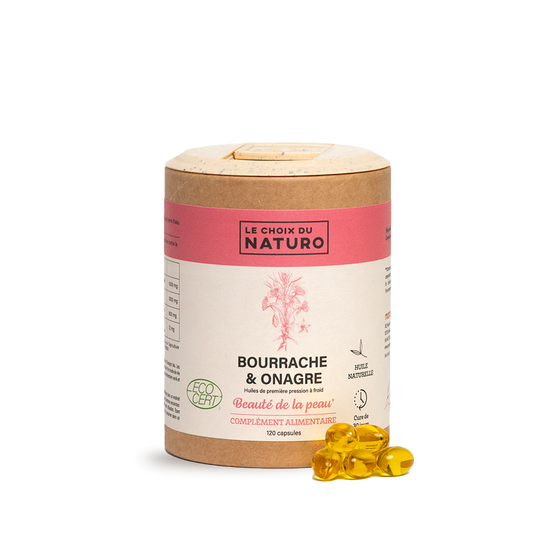Bourrache et Onagre Huile Bio en capsules
