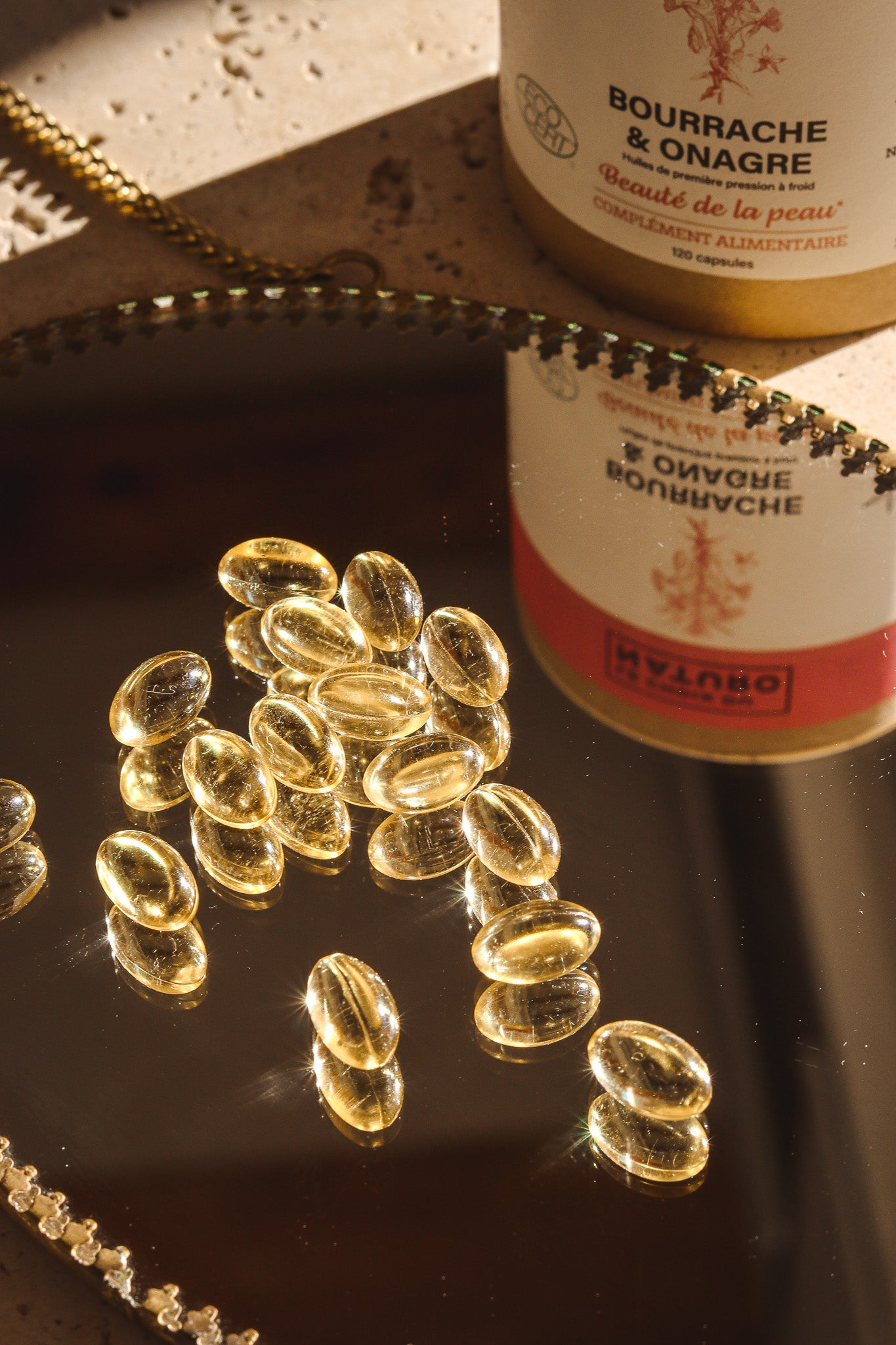 Bourrache et Onagre Huile Bio en capsules