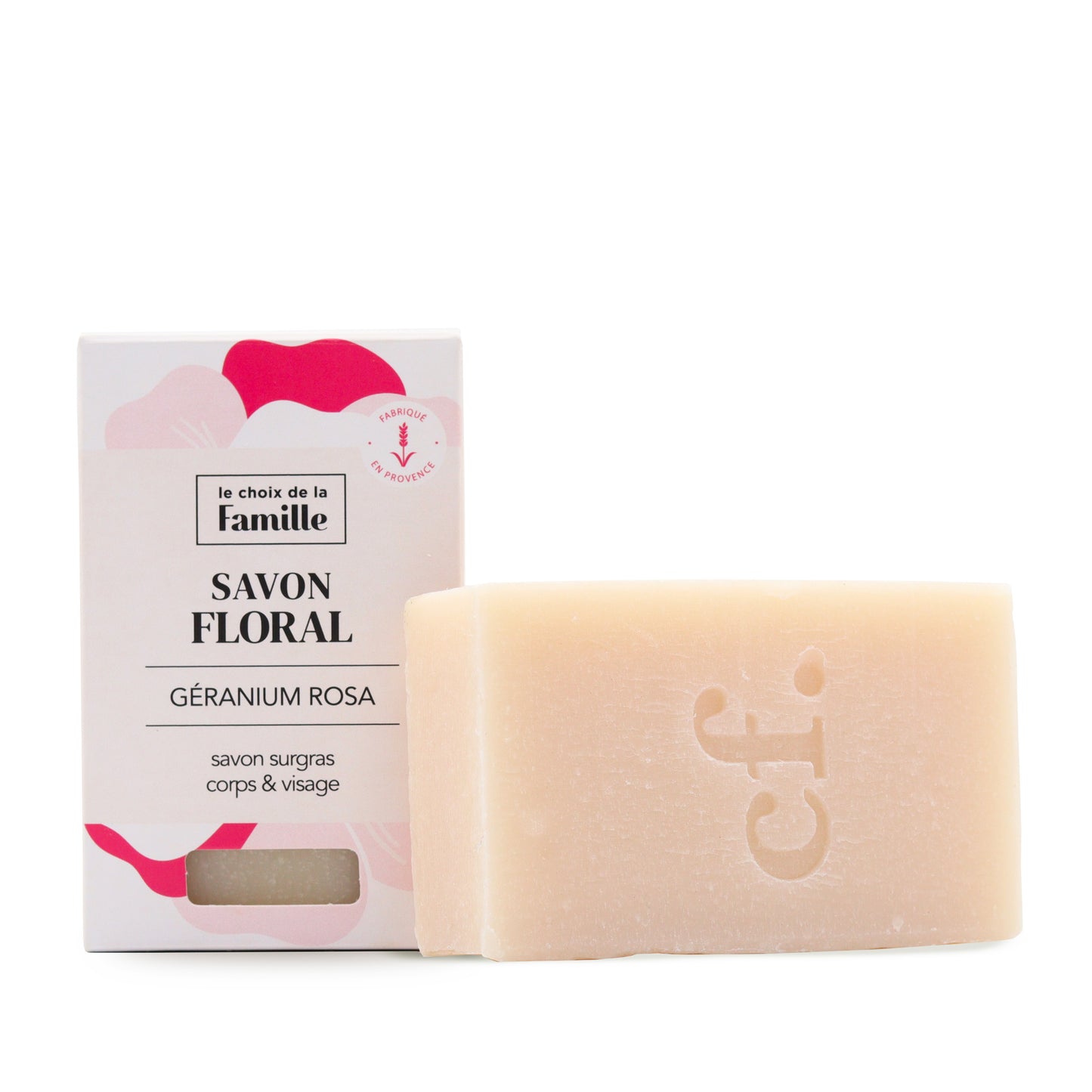 Savon surgras Floral corps et visage - Géranium Rosa