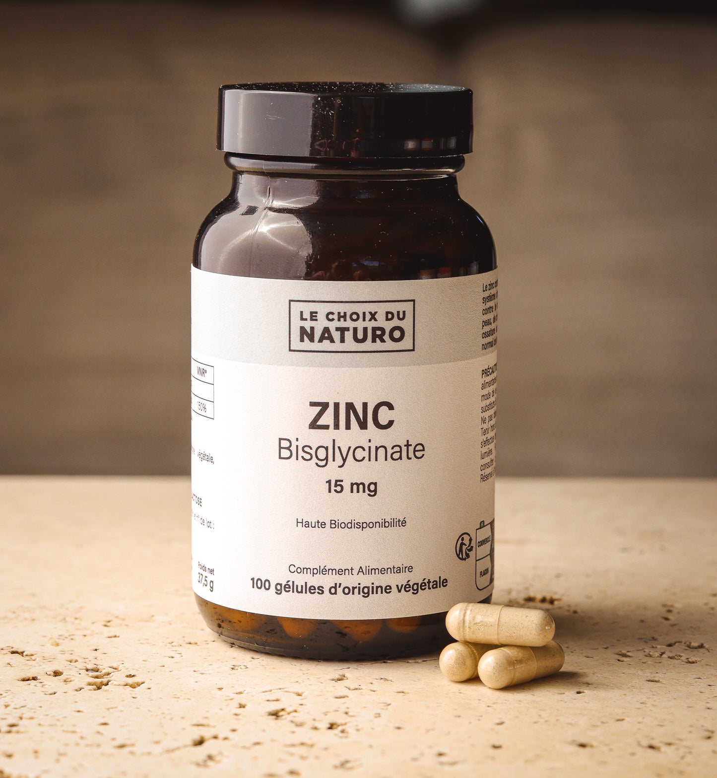 Bisglycinate de zinc - 100 gélules végétales