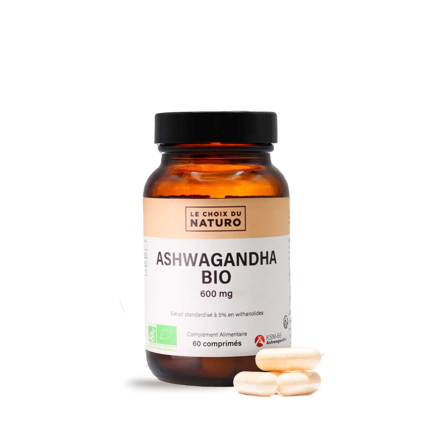Ashwagandha bio KSM66 - 60 comprimés